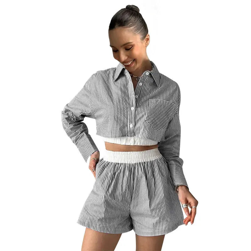 "Stripes, Style & Softness – A Lounge Set You’ll Love" 🎀