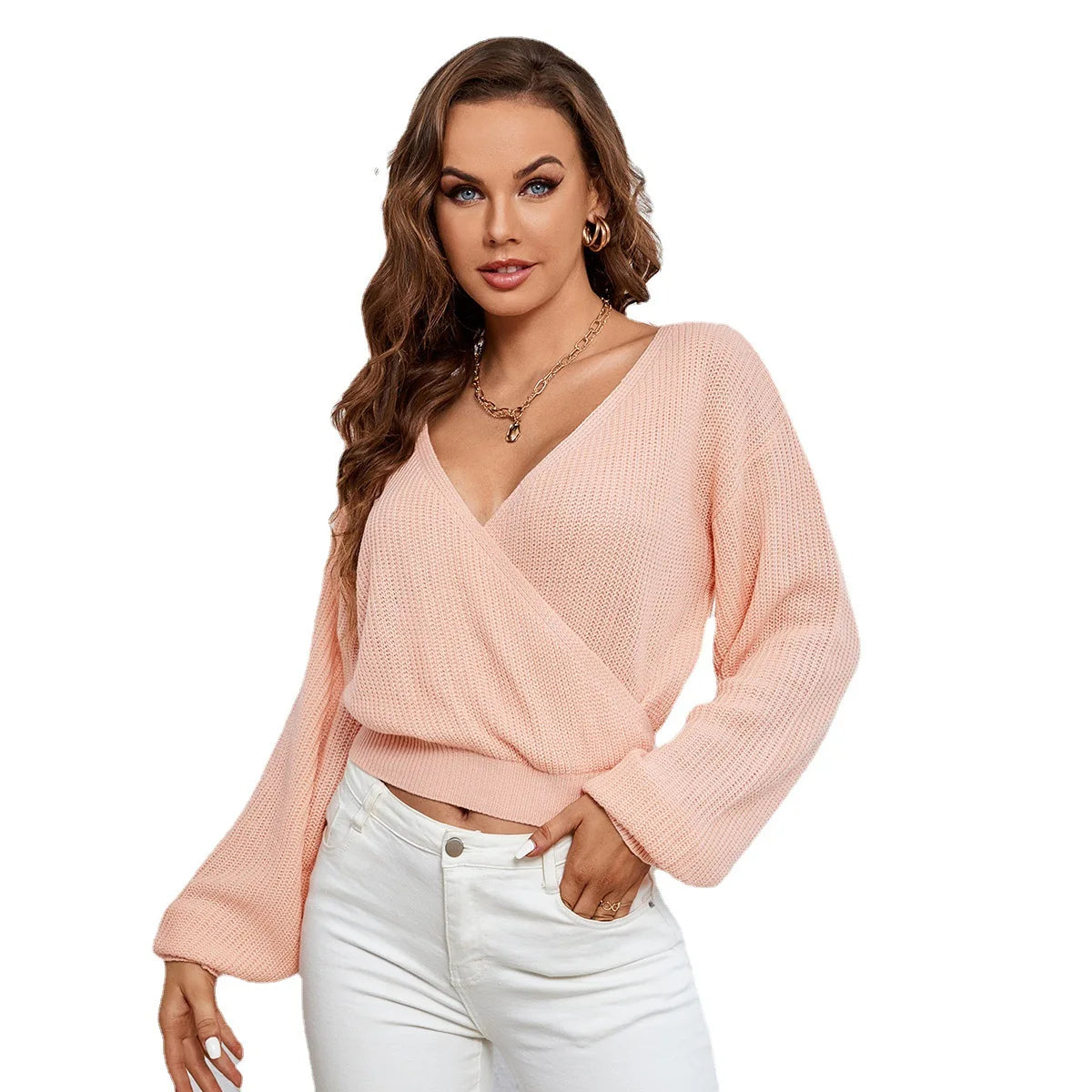 Blush Elegance Wrap Sweater 🌸✨