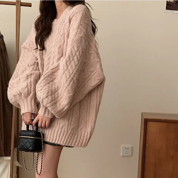 Relaxed Elegance: Korean Fashion Oversized Sweater