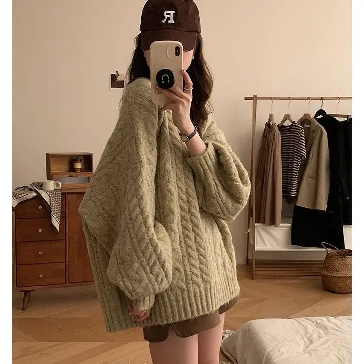 Relaxed Elegance: Korean Fashion Oversized Sweater