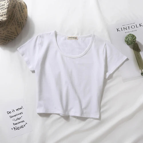 "Essential Chic" Fitted Crop Tee
