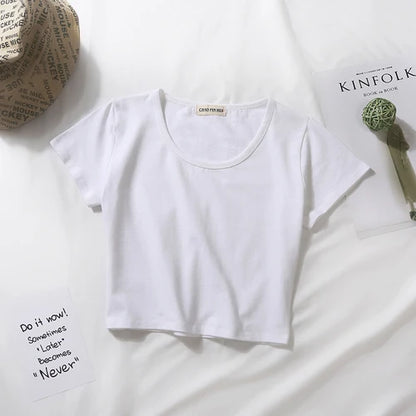 "Essential Chic" Fitted Crop Tee