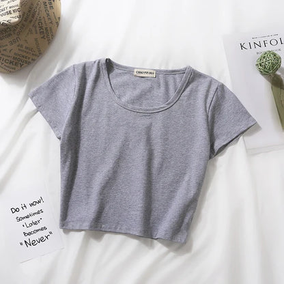 "Essential Chic" Fitted Crop Tee