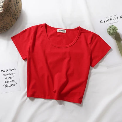 "Essential Chic" Fitted Crop Tee