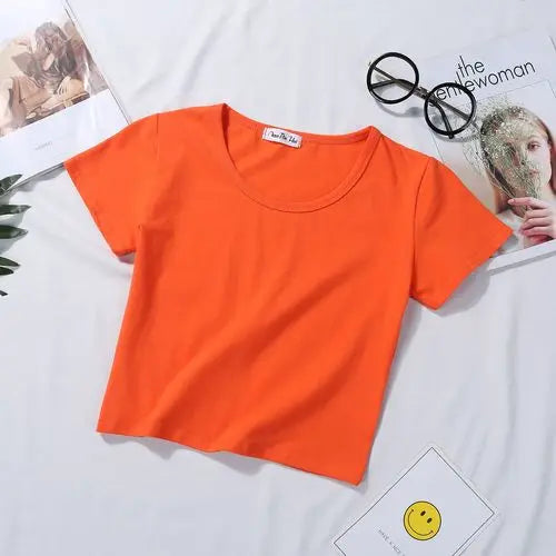 "Essential Chic" Fitted Crop Tee