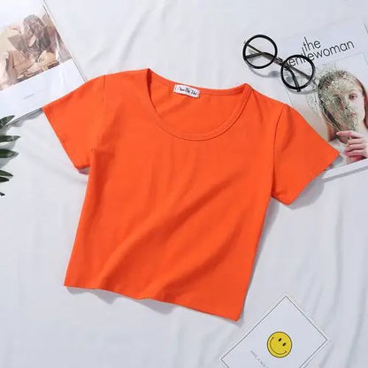 "Essential Chic" Fitted Crop Tee