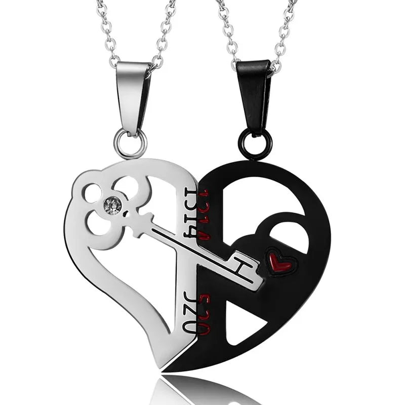 Heartbeat Connection Magnetic Couple Necklace