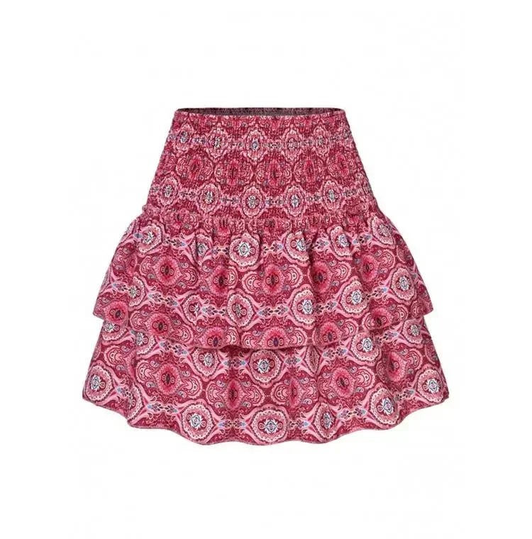 Floral Ruffle Mini Skirt – Playful & Chic 🌸💖