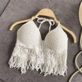 Boho Crochet Tassel Beach Crop Top