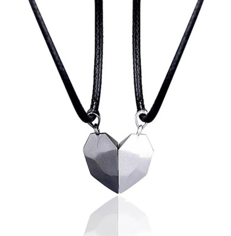 Heartbeat Connection Magnetic Couple Necklace
