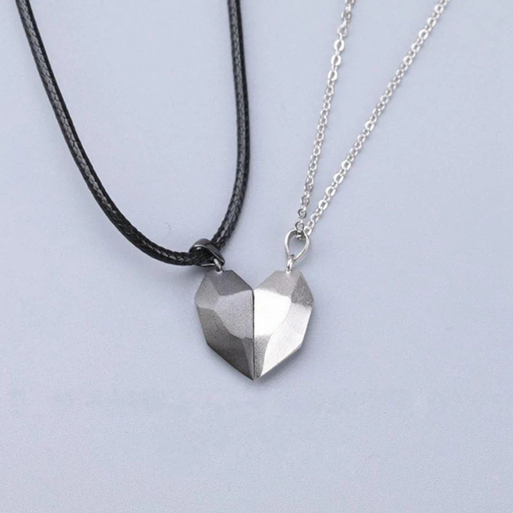 Heartbeat Connection Magnetic Couple Necklace