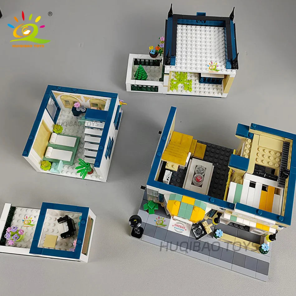 Mini Garden Hotel Micro-Brick City Build