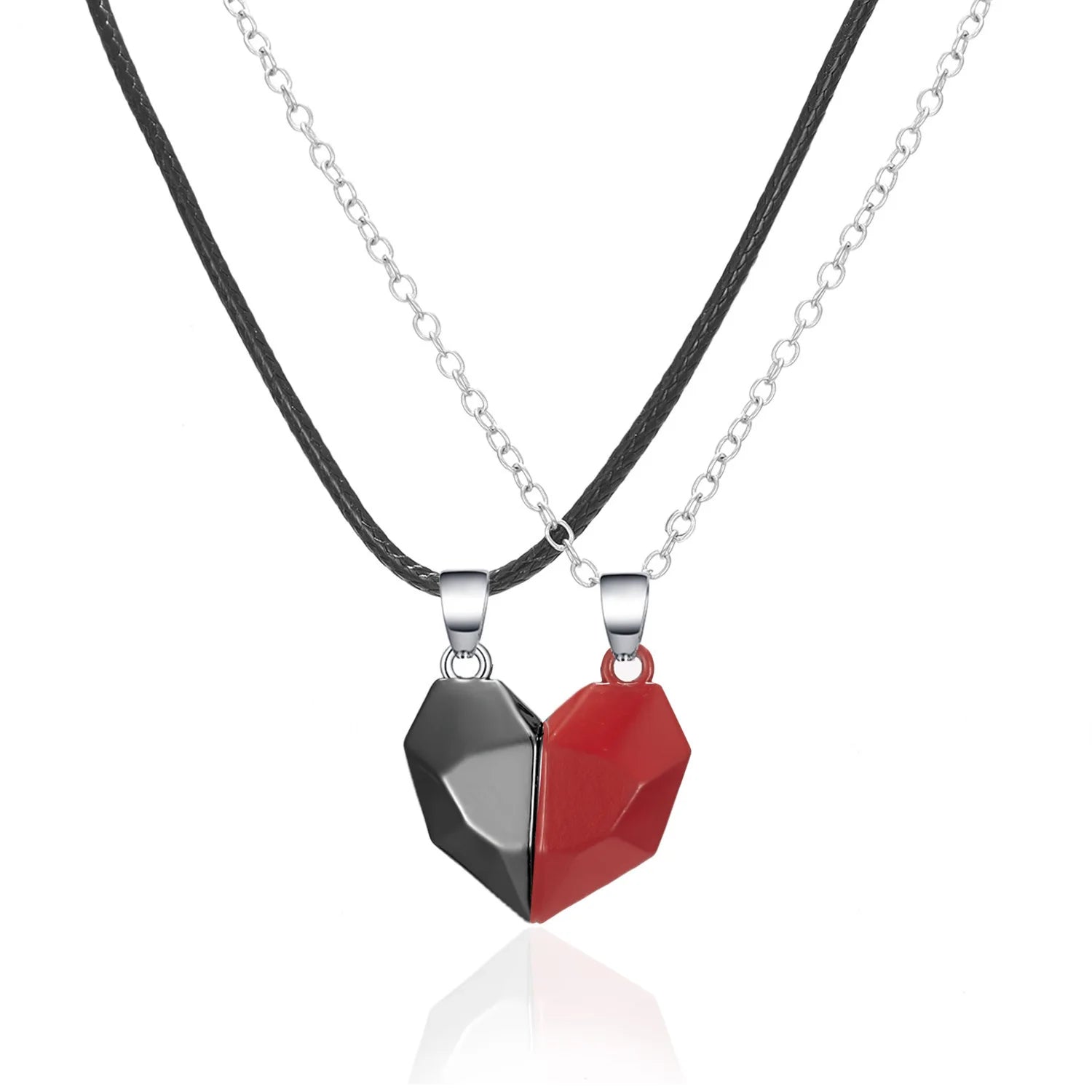 Heartbeat Connection Magnetic Couple Necklace