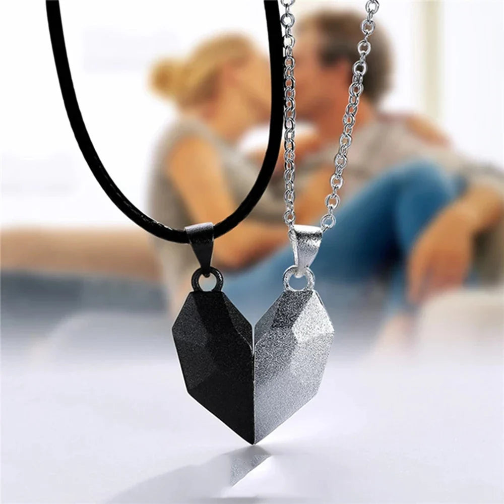 Heartbeat Connection Magnetic Couple Necklace