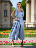 Graceful Charm Bow-Tie Midi Dress