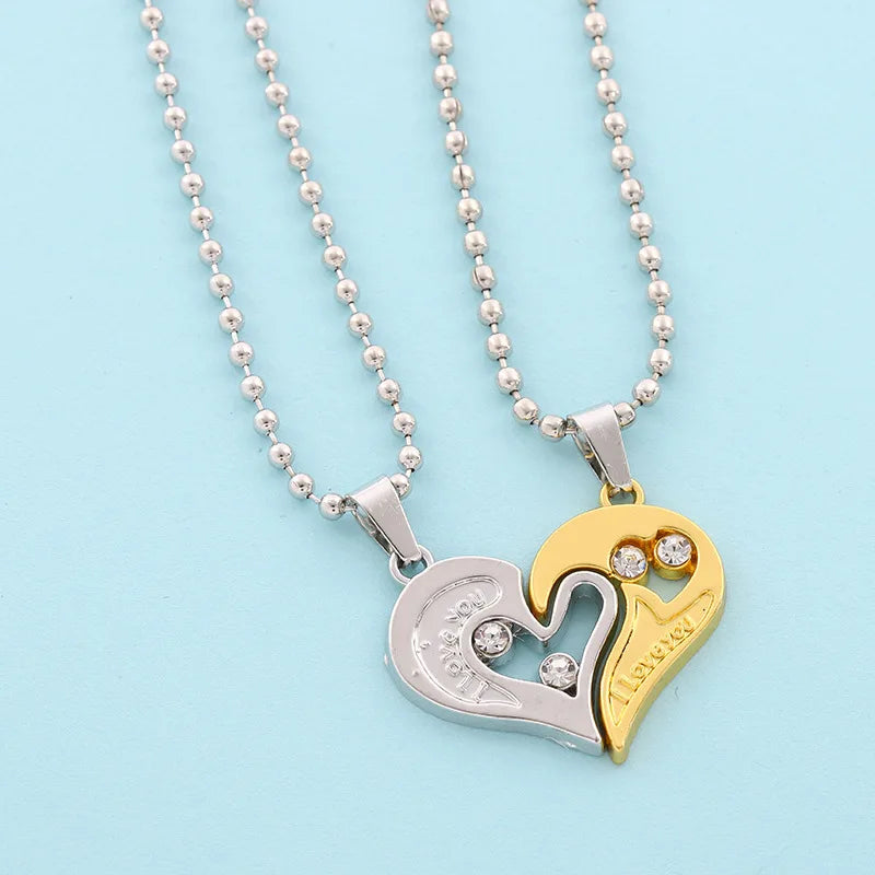 Heartbeat Connection Magnetic Couple Necklace