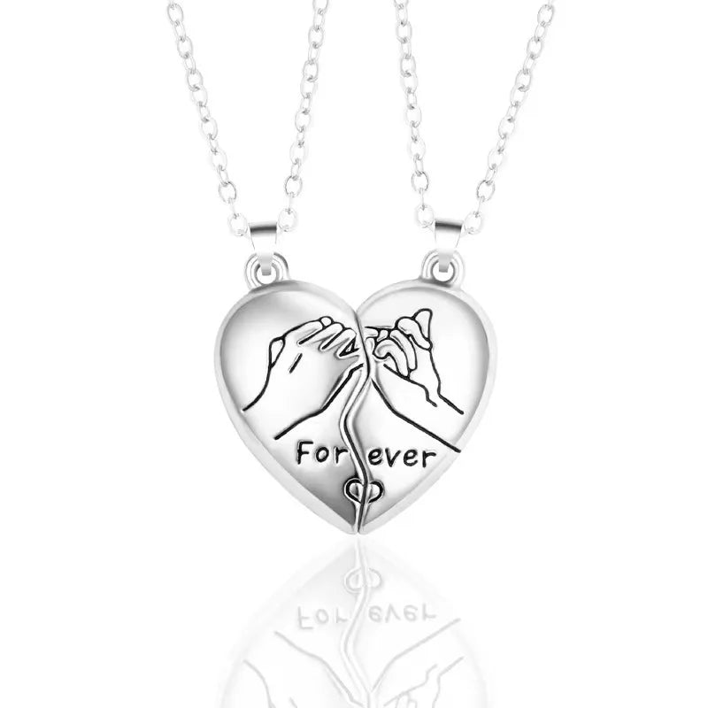 Heartbeat Connection Magnetic Couple Necklace