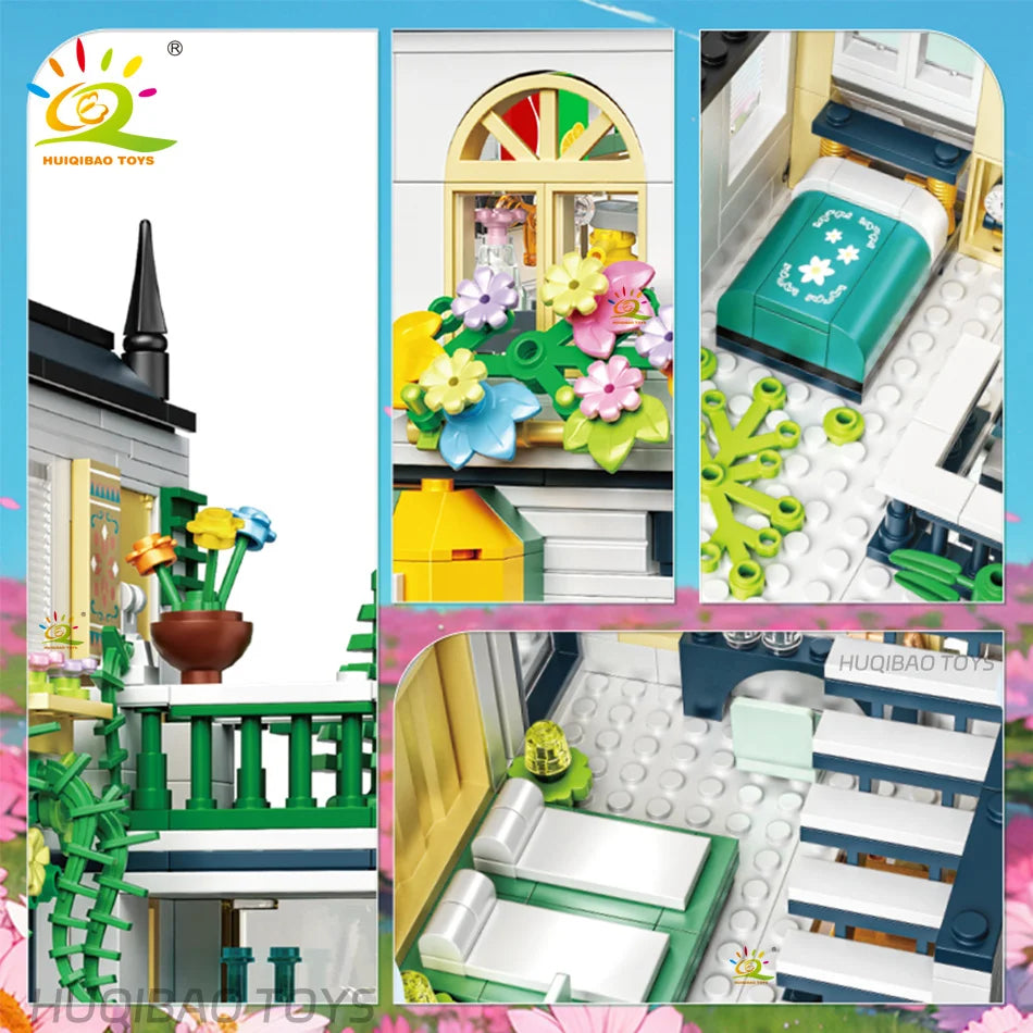 Mini Garden Hotel Micro-Brick City Build