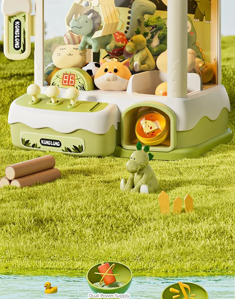 Cute Animal Arcade Claw Machine Toy – Dino & Bunny Designs