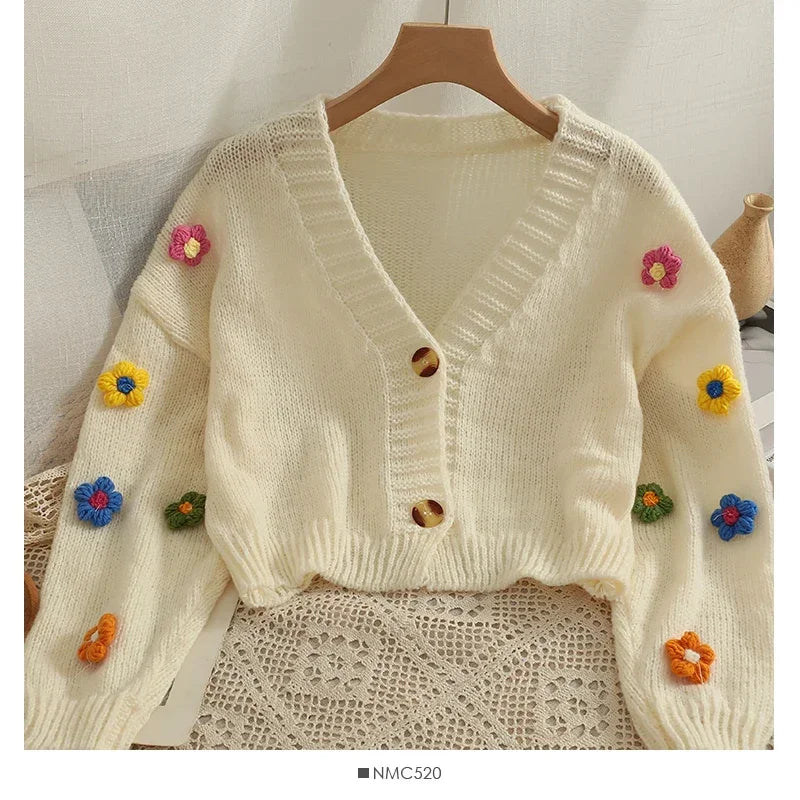 Blossom Beauty: Cozy Knitwear with Colorful Flowers