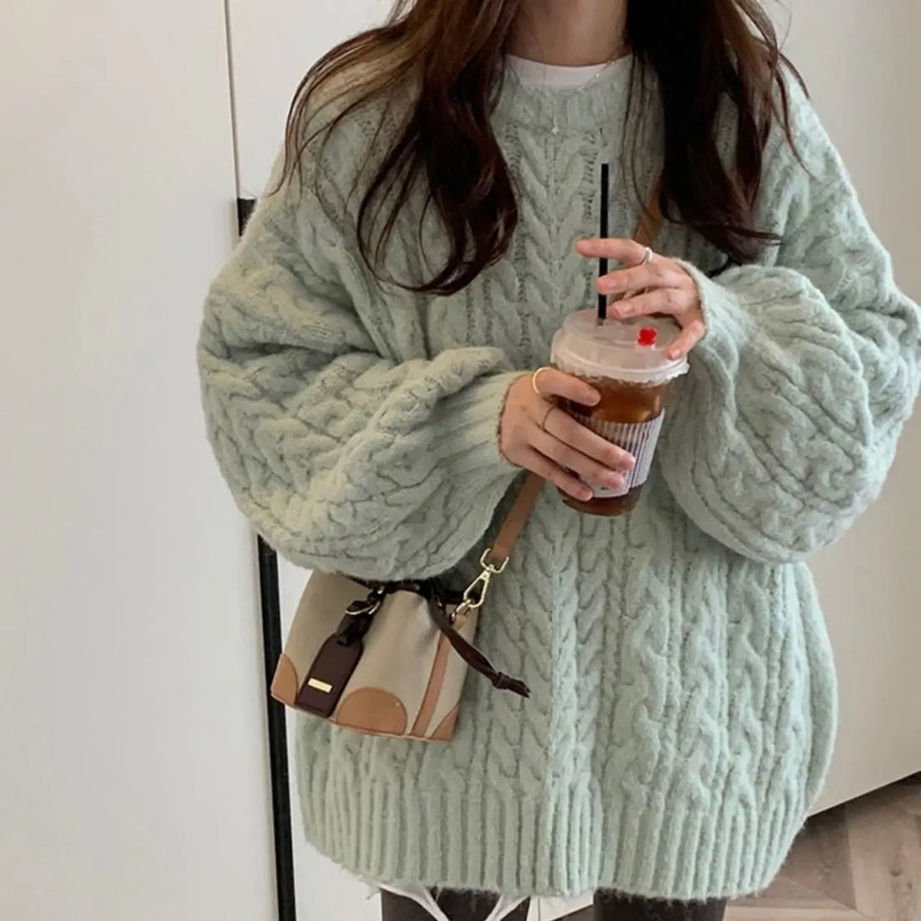 Relaxed Elegance: Korean Fashion Oversized Sweater