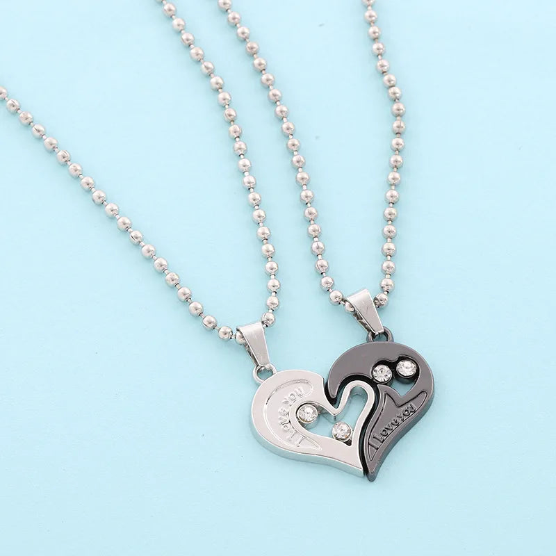 Heartbeat Connection Magnetic Couple Necklace