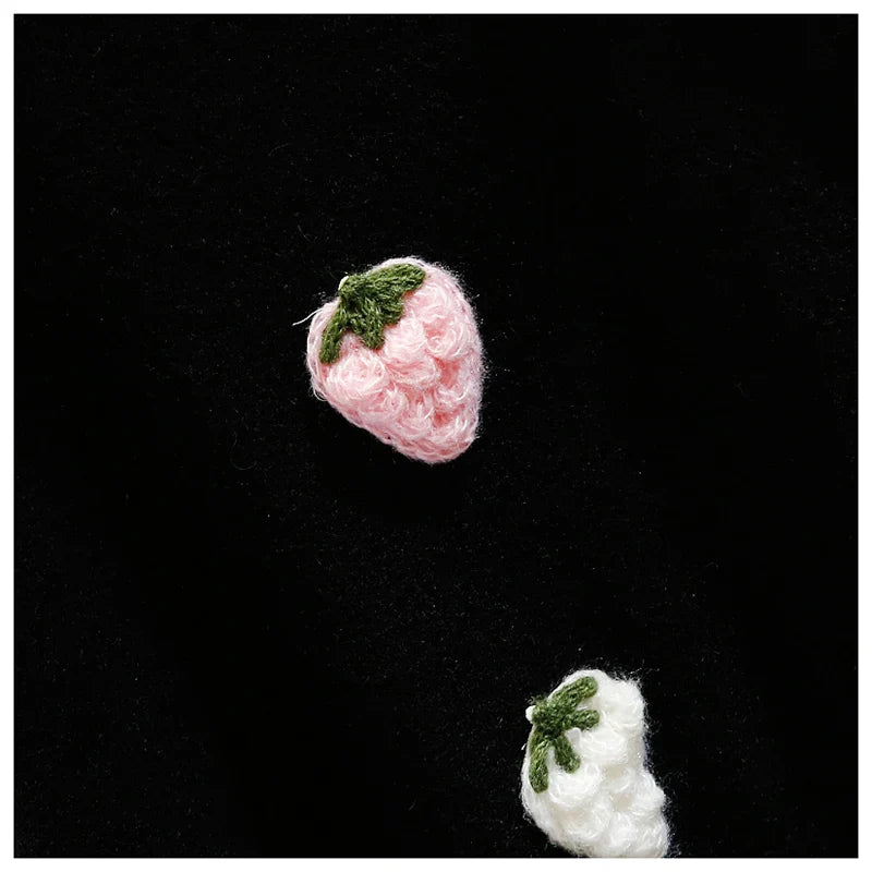 Fruit Embroidered Knit Sweater – Sweet & Stylish 🍓🍒