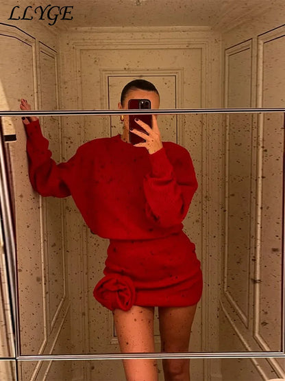 Fiery Elegance: The Perfect Red Sweater Dress