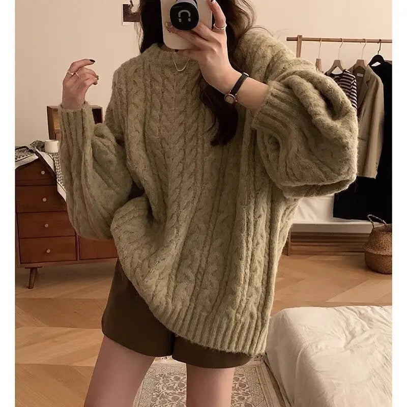Relaxed Elegance: Korean Fashion Oversized Sweater
