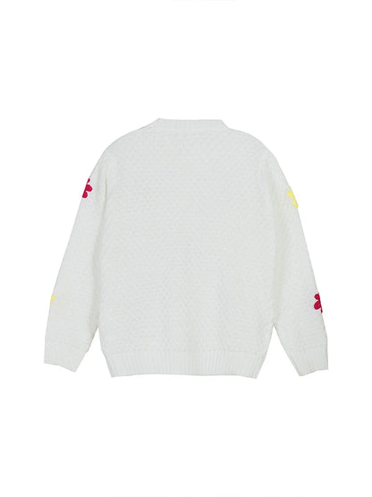 Floral Knit Sweater – Cozy Chic with a Playful Touch