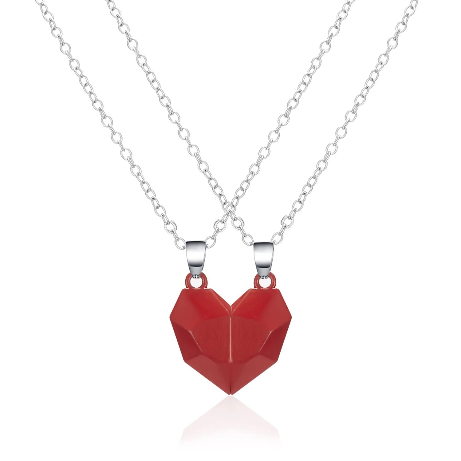 Heartbeat Connection Magnetic Couple Necklace