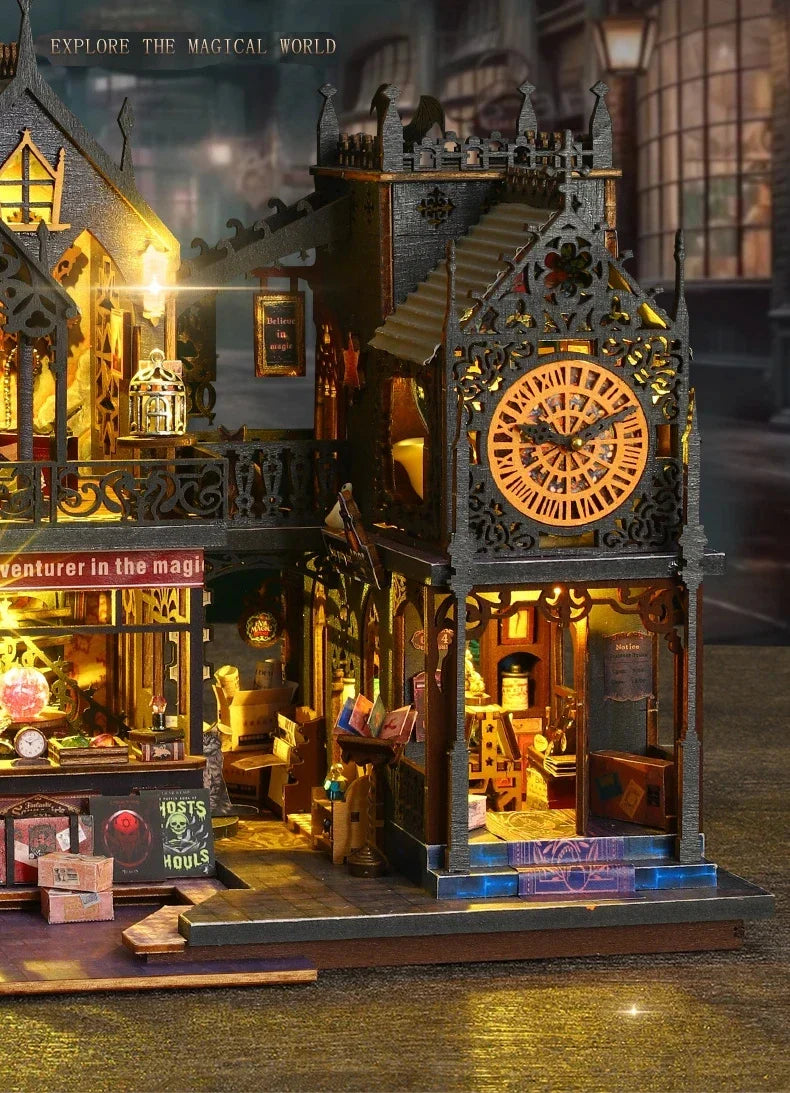 Holo Magic City DIY Wooden Dollhouse – Deluxe Miniature Build Kit