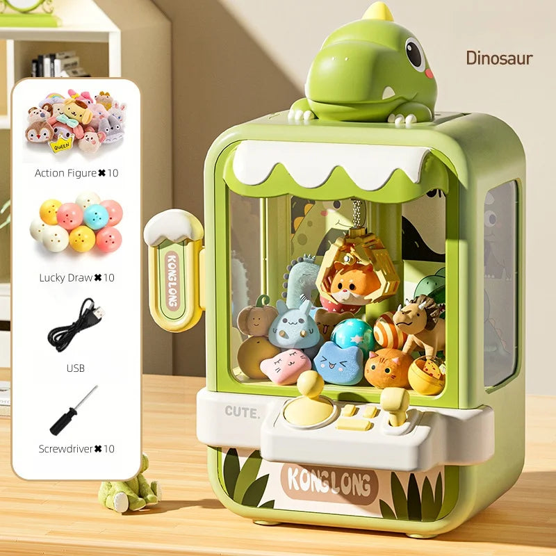 Cute Animal Arcade Claw Machine Toy – Dino & Bunny Designs