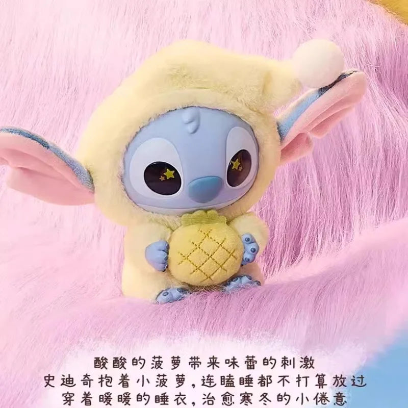 Stitch Plush toy on a pink background