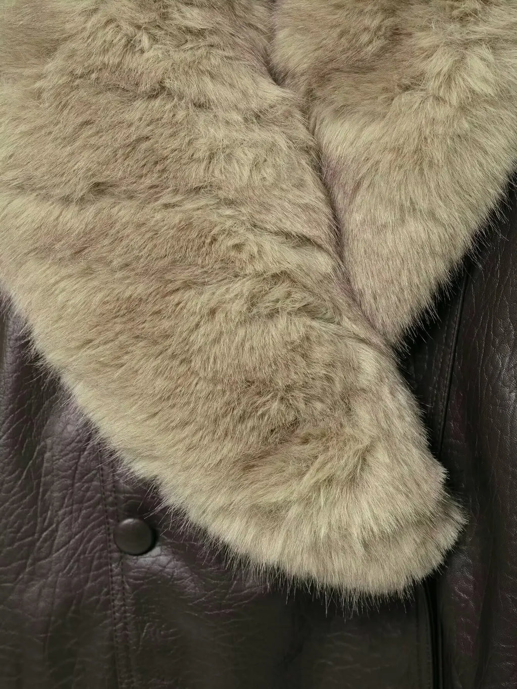 The Valentina Faux Leather Fur-Collar Jacket