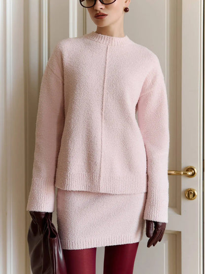 Luxury Knit Sweater Skirt Set – Autumn Fashion Look