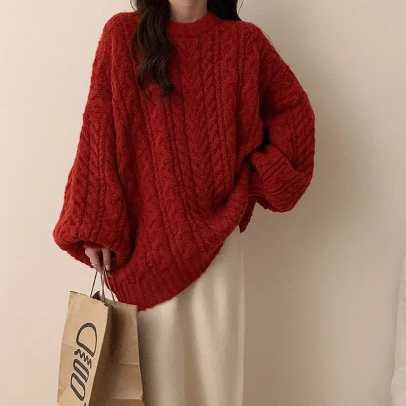 Relaxed Elegance: Korean Fashion Oversized Sweater