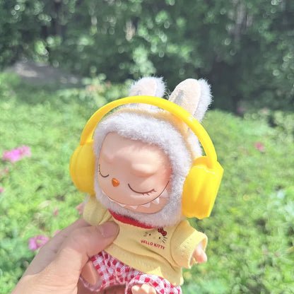 Tiny beats, big vibes. 🎶🎧. Music Lover Headphone Set for Labubu