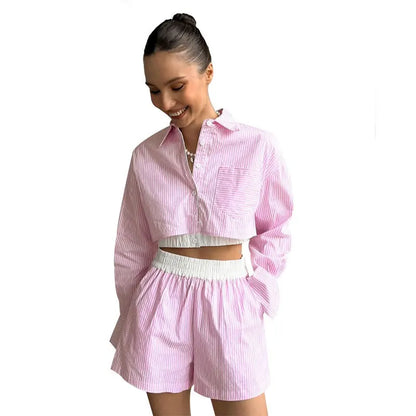 "Stripes, Style & Softness – A Lounge Set You’ll Love" 🎀