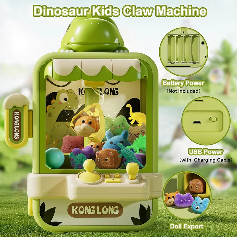 Cute Animal Arcade Claw Machine Toy – Dino & Bunny Designs