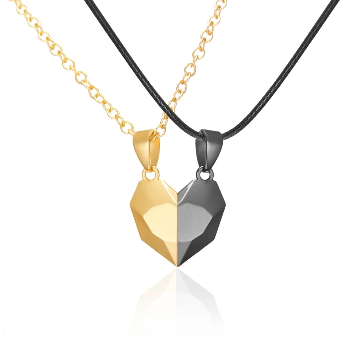 Heartbeat Connection Magnetic Couple Necklace