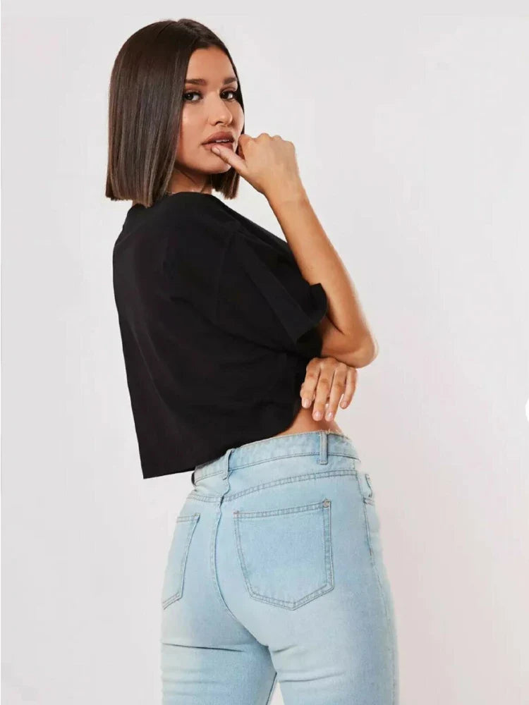 Street Luxe Oversized Crop Tee
