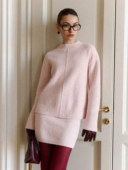 Luxury Knit Sweater Skirt Set – Autumn Fashion Look