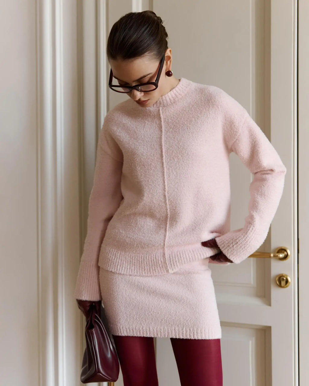 Luxury Knit Sweater Skirt Set – Autumn Fashion Look