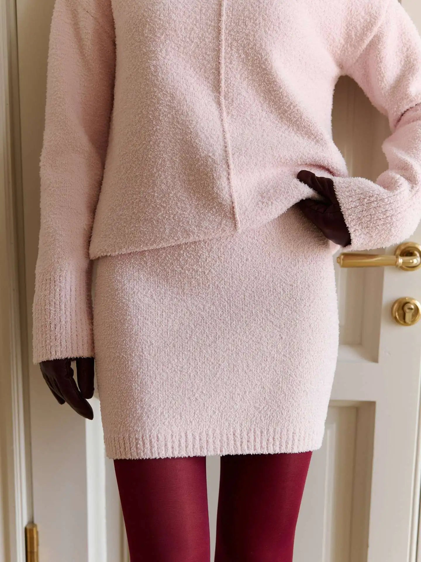 Luxury Knit Sweater Skirt Set – Autumn Fashion Look
