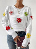 Floral Knit Sweater – Cozy Chic with a Playful Touch