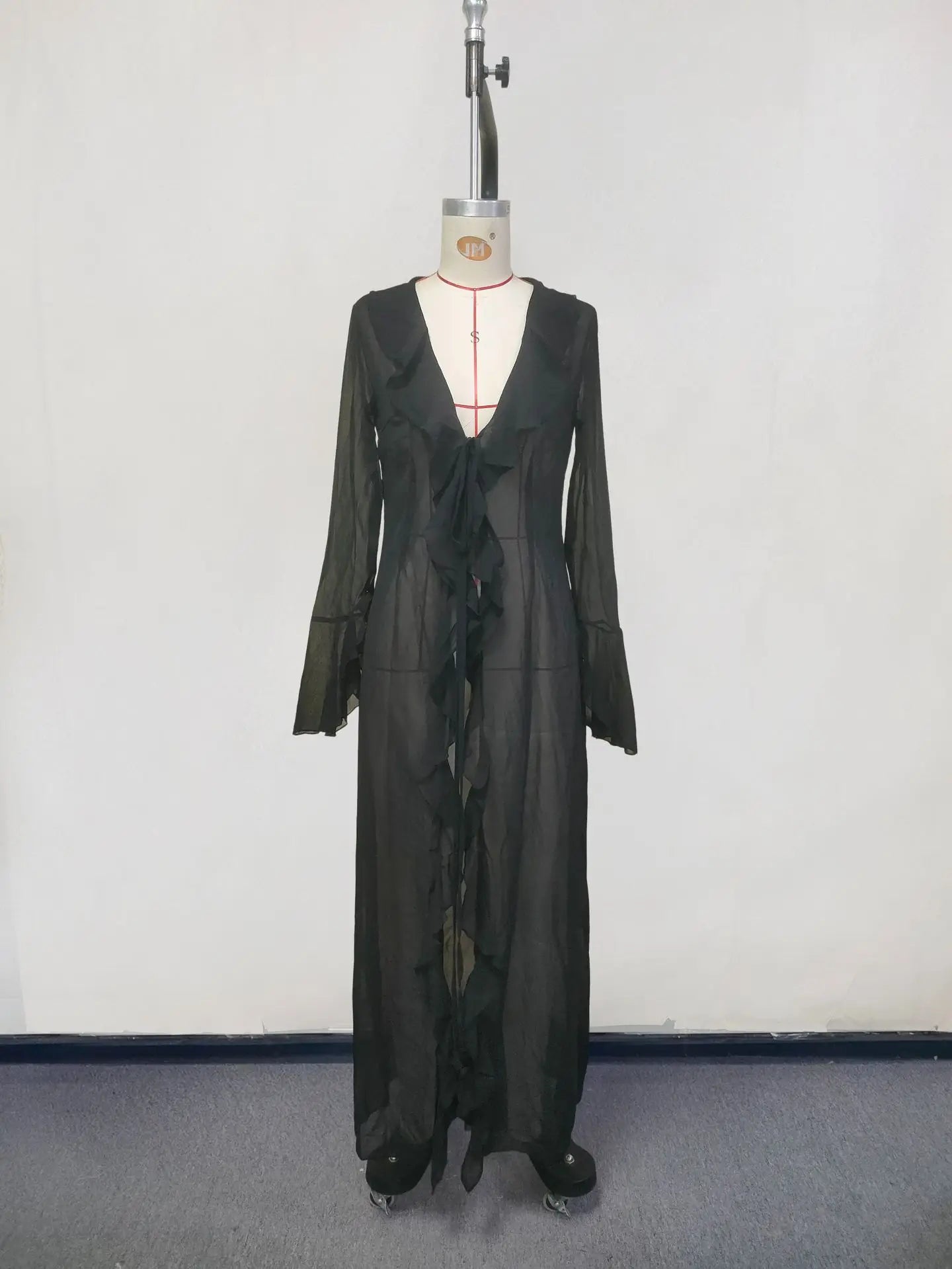 Allure by the Shore: Sexy V-Neck Chiffon Beach Tunic