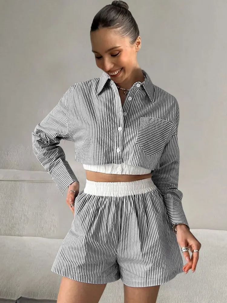 "Stripes, Style & Softness – A Lounge Set You’ll Love" 🎀