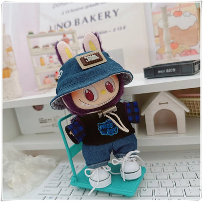 17cm Labubu Mini Doll Clothing Sets