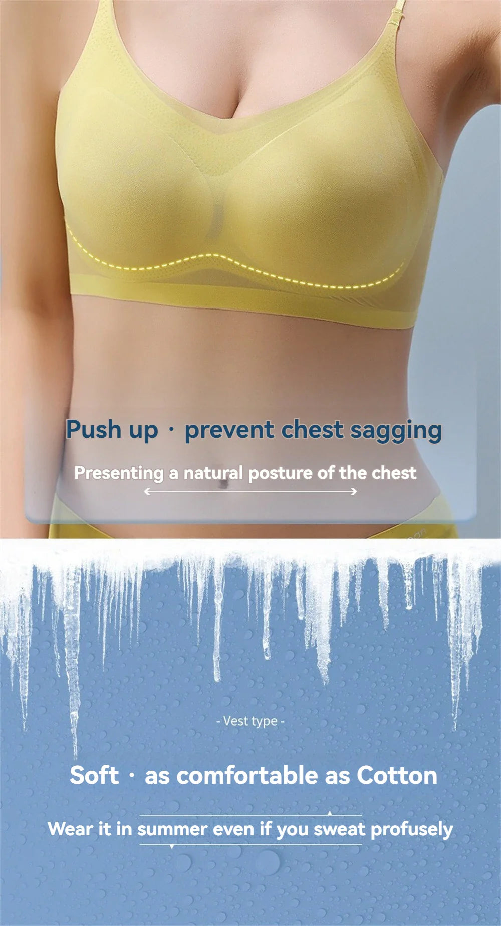 Cooling Ice Silk Bra – Invisible Support, Maximum Comfort